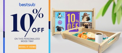 10% off on this Personalized Wood Tray