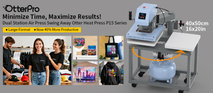 Swing, Press and Repeat! Dual Station Swing Away Otter DTF Heat Press