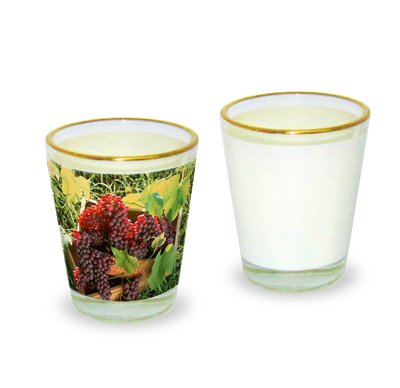 1.5oz Shot Glass Mug with Gold Rim