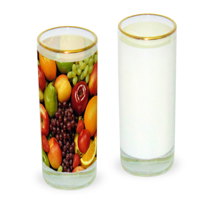 3oz Shot Glass Mug with Gold Rim