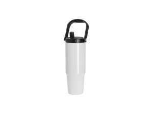 Sublimation Blanks 36oz/1080mlStainless Steel Travel Tumbler with Portable Lid(White)