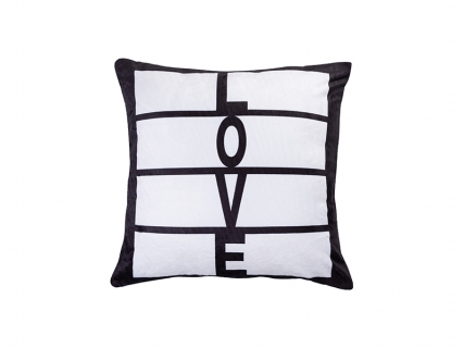 Sublimation 8 Panel Plush Pillow Cover (LOVE, 40*40cm/15.75&quot;x15.75&quot;)