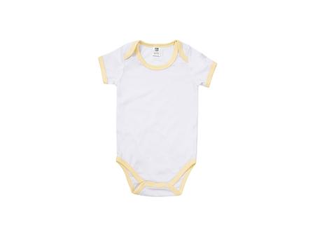 Baby Onesie Short Sleeve XXL(Yellow Edge,18-24M)