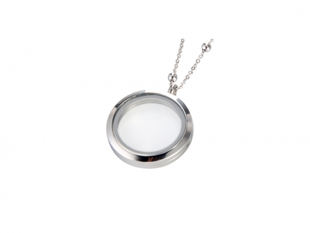 Sublimation Round Glass Frame Necklace