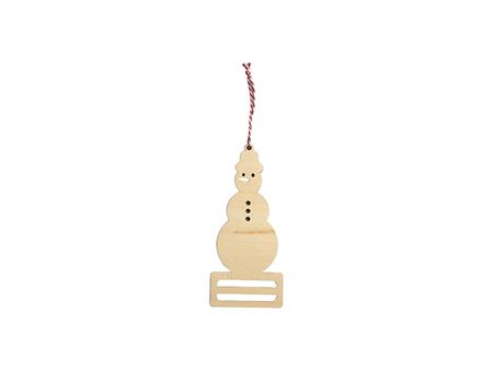 Portabilletes de madera contrachapada sublimación (9,2 * 21 * 0,4 cm, forma de muñeco de nieve)