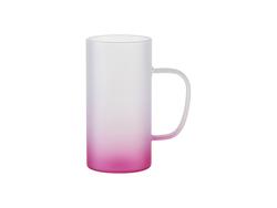 22oz/650m Glass Mug(Frosted, Gradient Green)
