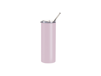 Sublimation 20oz/600ml Stainless Steel Tumbler with Straw &amp; Lid(Matte, Light Purple)