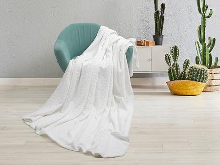 Cobertor Minky de Sublimação Em Relevo Coração (Branco, 152*203cm/60&quot;x 80&quot;)
