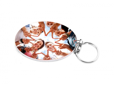 Sublimation Oval Plastic Keychain 57*82mm
