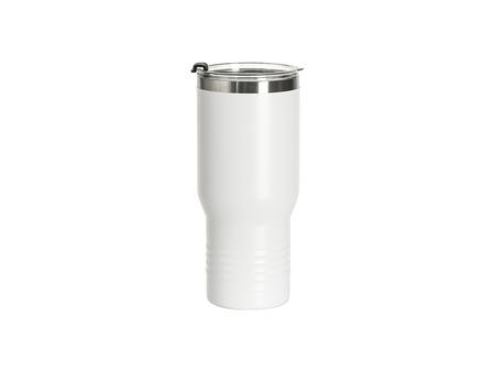 Engraving Blanks 22oz/650ml Powder Coated Ringneck Grip Stainlee Steel Tumbler(White)