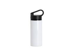 Botella de agua de aluminio 20oz/600ml con Tapón portátil Negro