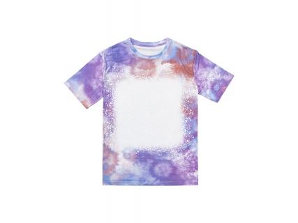 Sublimation Blanks Bleached Mist Cotton Feeling T-shirt (Lavender S, M, L, XL, XXL, XXXL)