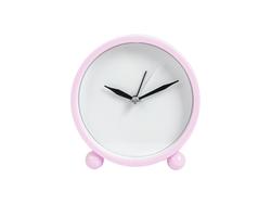 Alarma de reloj con inserto de aluminio sublimable(10.5*10.7*4cm,rosa)
