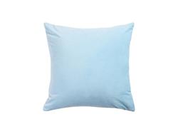 Funda Cojín (Felpa, Azul Celeste con Blanco)