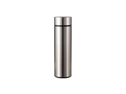 16oz/450ml Sublimation Smart Stainless Steel Flask w/ Temperature Display (Silver)