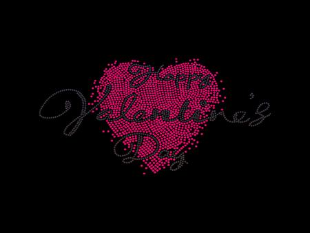 Hoja Transfer Faux Rhinestone (Forma de Corazón, 21*12cm)  5 hojas/pack