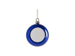 Sublimation 8cm Plastic Sparkling Christmas Ball Ornament w/o Insert (Dark Blue)