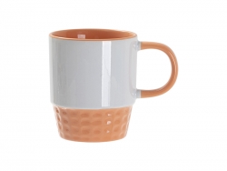 Sublimation Blanks 10oz/300ml Stackable Inner/Handle Color Mug--Orange