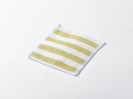 Sublimation Blanks Linen Square Mug Coaster(10*10cm, Beige and Light Green Stripe)
