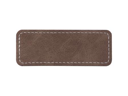 Sublimation PU Leather Badge Name Tag (Gray, Small Rectangle)