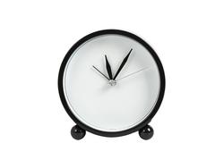 Reloj de alarma con inserción de aluminio sublimable (10.5*10.7*4cm, Negro)