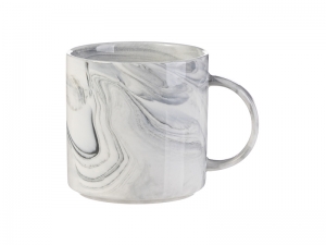 Sublimation Blanks 350ml Marble Texture Ceramic Stackable Mug (Gray)