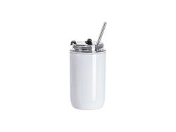 Tumbler Acero Inoxidable 12oz/350ml Flip Tapa de Clic y Pajita (Blanco)