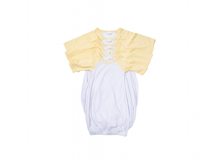 Pijama Bebé Manga Larga Raglán Talla S (Amarillo,0-3M)