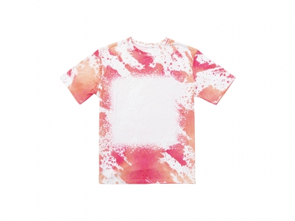 Sublimation Blanks Bleached Leopard Cotton Feeling T-shirt (Dreamy Pink S, M, L, XL, XXL, XXXL)