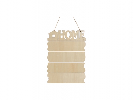 Sublimation Blanks 5 Pieces Plywood HOME Hanging Wall Signs (Rectangle)