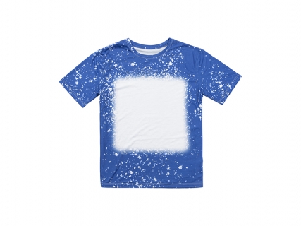 Sublimation Blanks Bleached Starry Cotton Feeling T-shirt ( Blue S, M, L, XL, XXL, XXXL）