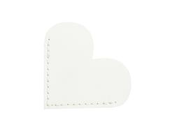 Marca-pagina de Couro PU Sub(5.1*5.1*0.1cm,Branco)