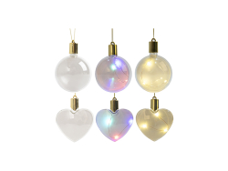 Sublimation 8cm RND Shape Plastic Christmas Ball Ornament w/String