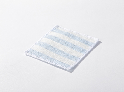 Sublimation Blanks Linen Square Mug Coaster(10*10cm, Beige and Light Blue Stripe)
