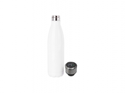 Sublimation Blanks 17oz/500ml Stainless Steel Cola Shaped Bottle(White) W/ Temperature Lid