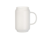 Sublimation Blanks 13oz/400ml Frosted Can Glass Mug w/ Handle