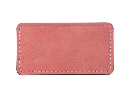 Sublimation PU Leather Badge Name Tag (Pink, Big Rectangle)