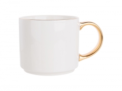 Sublimation 16oz Gold Rim/Handle Ceramic Mug