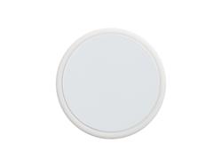 Tapa de pajita de silicona subyacente con inserto (Blanco, redondo)