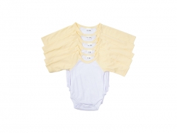 Macacão Bebê Manga Comprida Raglã Tamanho S (Amarelo,0-3M)