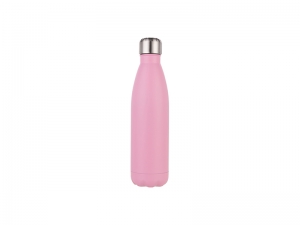 Engraving Blanks 17oz/500ml Stainless Steel Cola Bottle(Matt Pink)