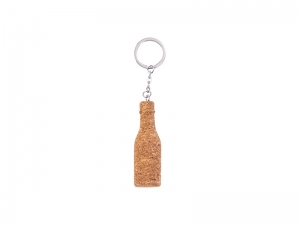 Engraving Blanks Cork Keychain w/ Magnet(Wine Bottle Shape)