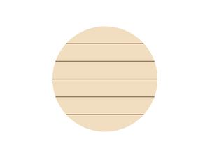 Sublimation Blanks Round Plywood Sign w/ Stripes (φ25.4*1.5cm)