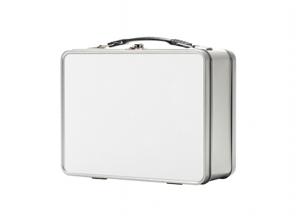 Sublimation Blanks Metal Lunch Box (Silver, 22*17.5*9.6cm)